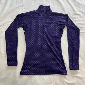 Nike Pro Dri-Fit Lightweight 1/2 Zip Athletic Mock Collar Long Sleeve | Size S